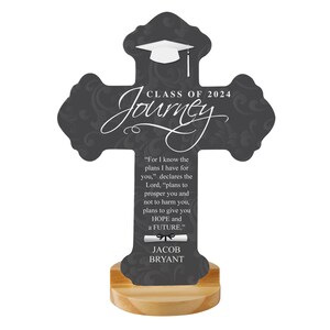 Graduation Crosses Personalized Graduation Prayer Cross - Religious Graduation Gift ...