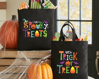 Personalized Spooky Fun Halloween Treat Bag - Trick-or-Treat Bag - For Kids - Halloween Candy Bag - 13"Wx14"H - Available In 2 Designs