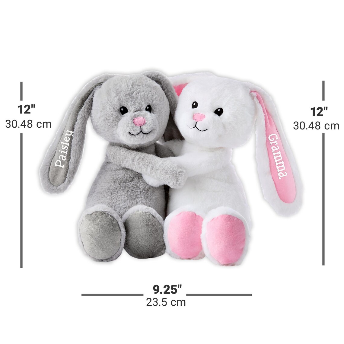 Hugging Rabbit Plush Stock Personalized Hugging Bunnies - Stuffed Animals for Kids - Plush Easter ...