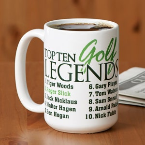 Personalized Legends Of Golf Mug - Father&#39;s Day - For Golf Lovers - Golf Enthusiast