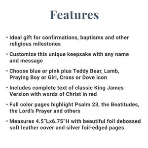 Personalized Create Your Own Children's Bible - Religious Gift - KJV Bible - Keepsake For Baby - Children's Bible - Choose Pink or Blue image 2