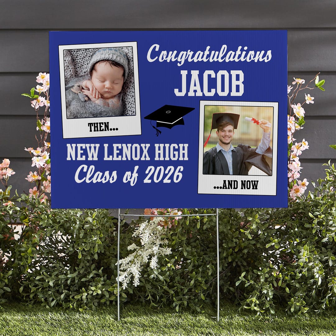 Picket Signs For Graduation Personalized Graduation Yard Sign - Graduation Party Décor - 18x24 Sign ...
