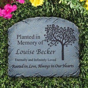 Personalized Rooted in Love Memorial Garden Marker - Sympathy - Condolences - Personalized Memorial Gift
