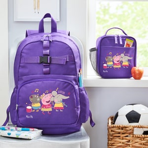 Personalized Peppa Pig School Backpack - Do Your Thing - Purple Backpack - Kids School Bag - Book Bag or Set With Lunchbox