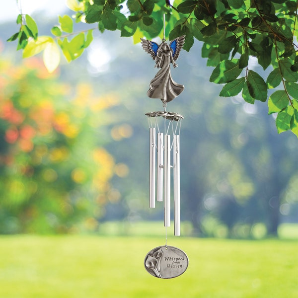 Personalized Whispers from Heaven Wind Chime - Sympathy Gift - Condolences - Memorial Wind Chime -Outdoor Décor - Remembrance Gift