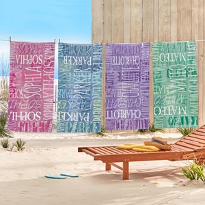 Personalized Signature Style Beach Towel-Customized Towel-For the Beach Lover-For the Pool Lover- Choose From 10 Colors-Available in 2 Sizes