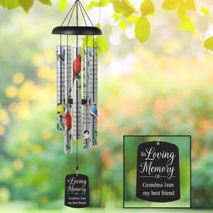 Personalized Memorial Wind Chime - Engraved Sonnet - Sympathy Gift - Custom Condolences - In Loving Memory - Memorial Gift