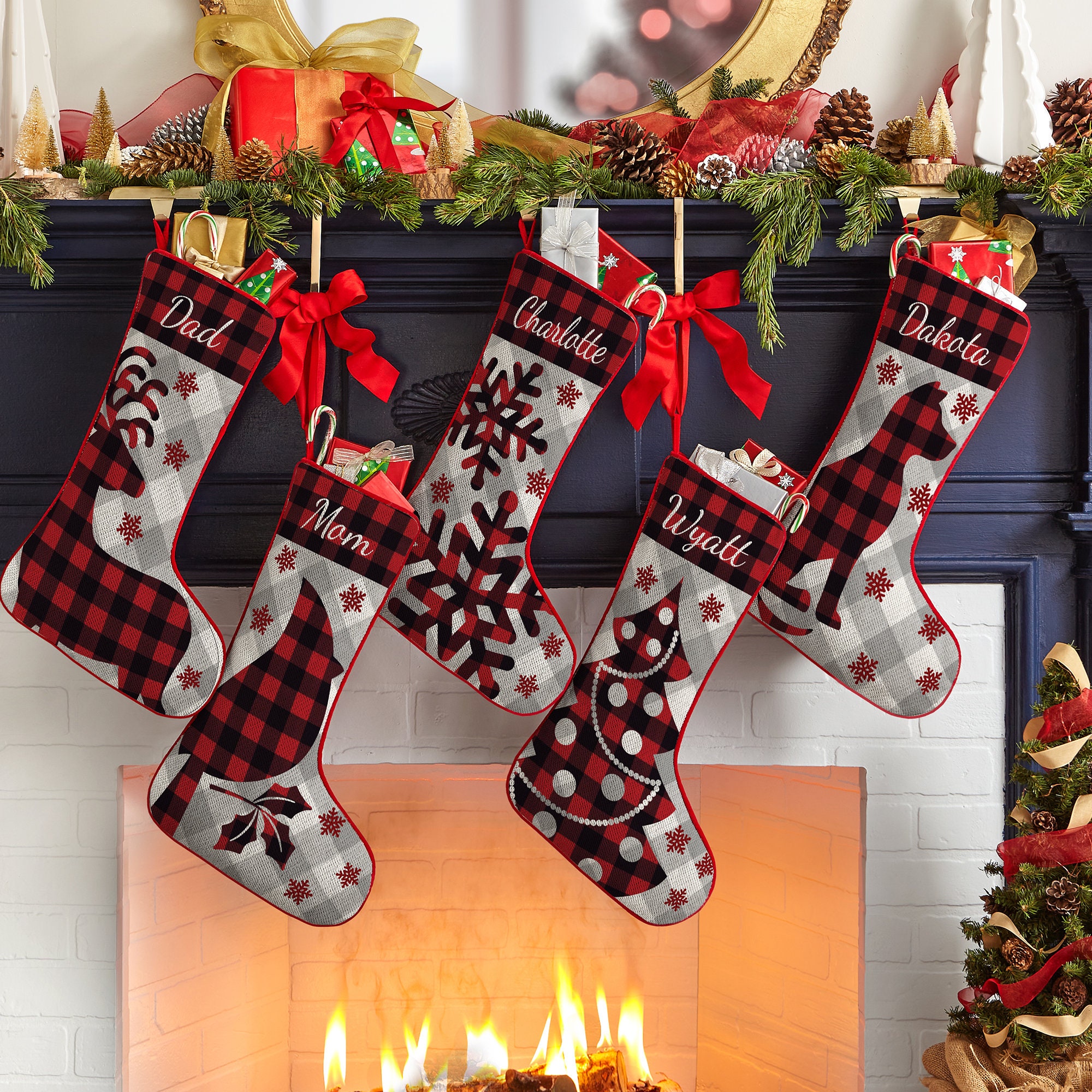 Personalized Needlepoint Stocking Family Stockings Old-fashioned