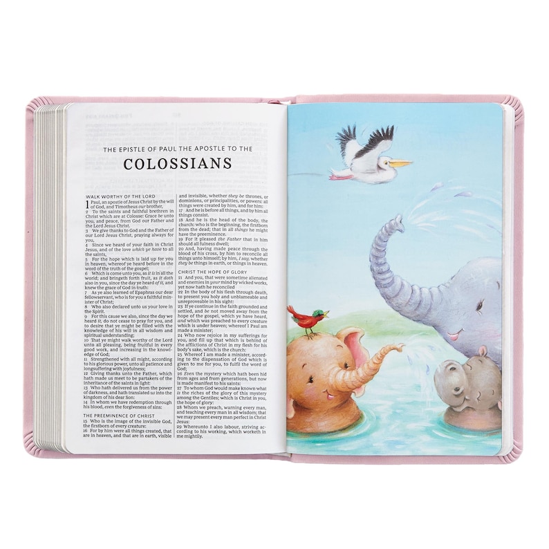 Personalized Baptism Bible – Religious Gift for Faith Milestone – KJV Bible - Keepsake For Baby - Children's Bible - Choose Pink Or Blue Bild 10