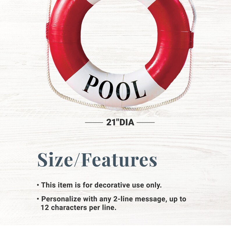 Personalized Life Preserver Ring Unique Pool Boat Beach Etsy