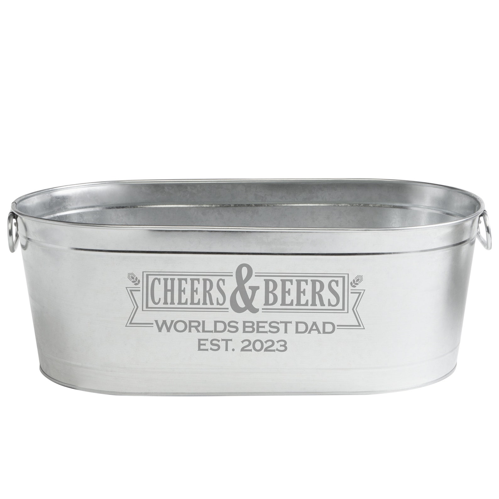 Personalized Cheers  Beers Beverage Tub  Custom Beverage Tub  Unique Entertaining Essential  Available With Or Without Stand