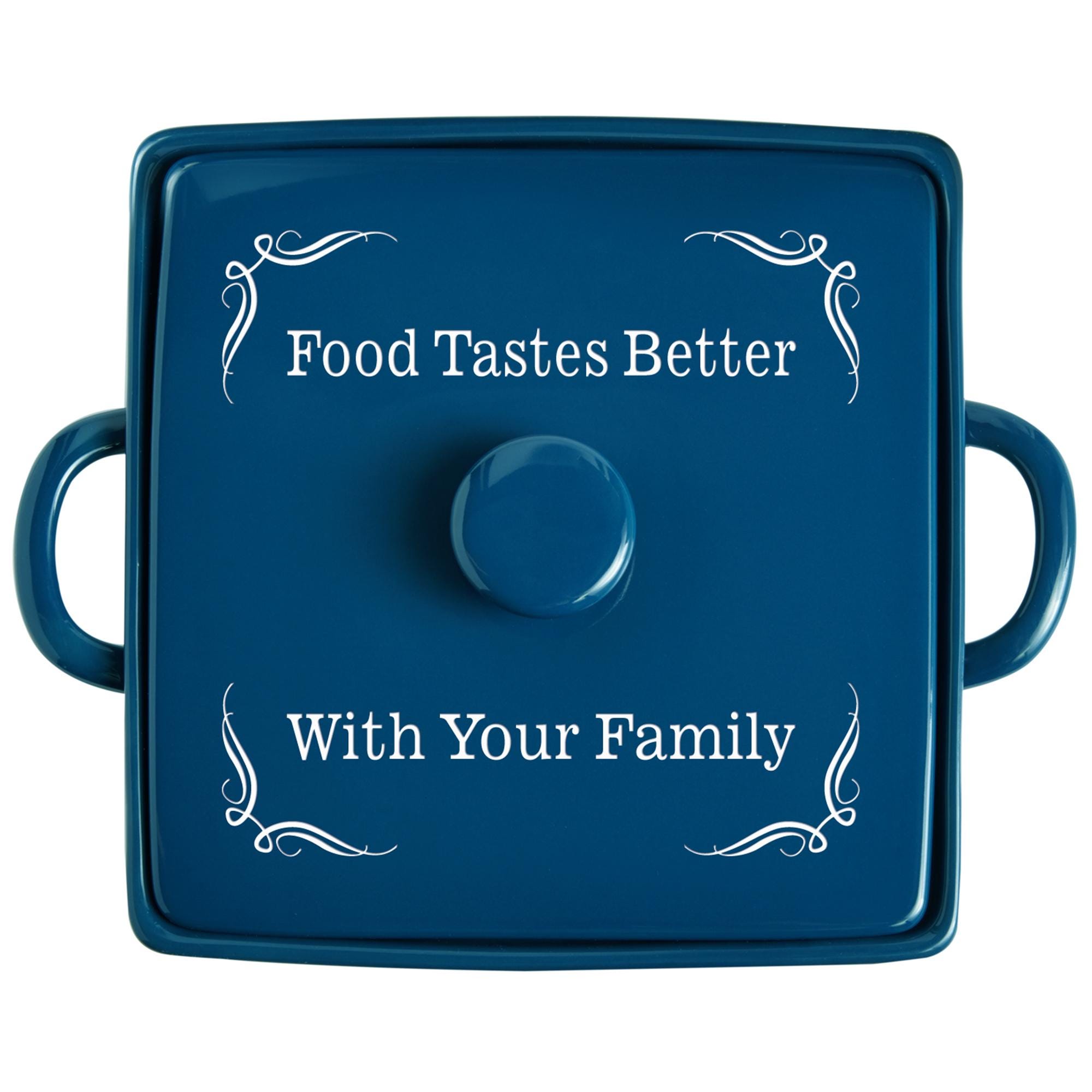 Personalized Stoneware Casserole Dish - 3 Qt Casserole Dish With Lid ...