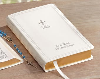 Personalized Bible - Catholic Bible - New & Old Testament - Gift of Faith - Customized with Message - New Revised Standard Version - NRSV