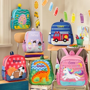 Personalized Just For Me Backpack Back to School Kids Backpack Toddlers Backpack For School, Sleepovers Available In 6 Designs image 1