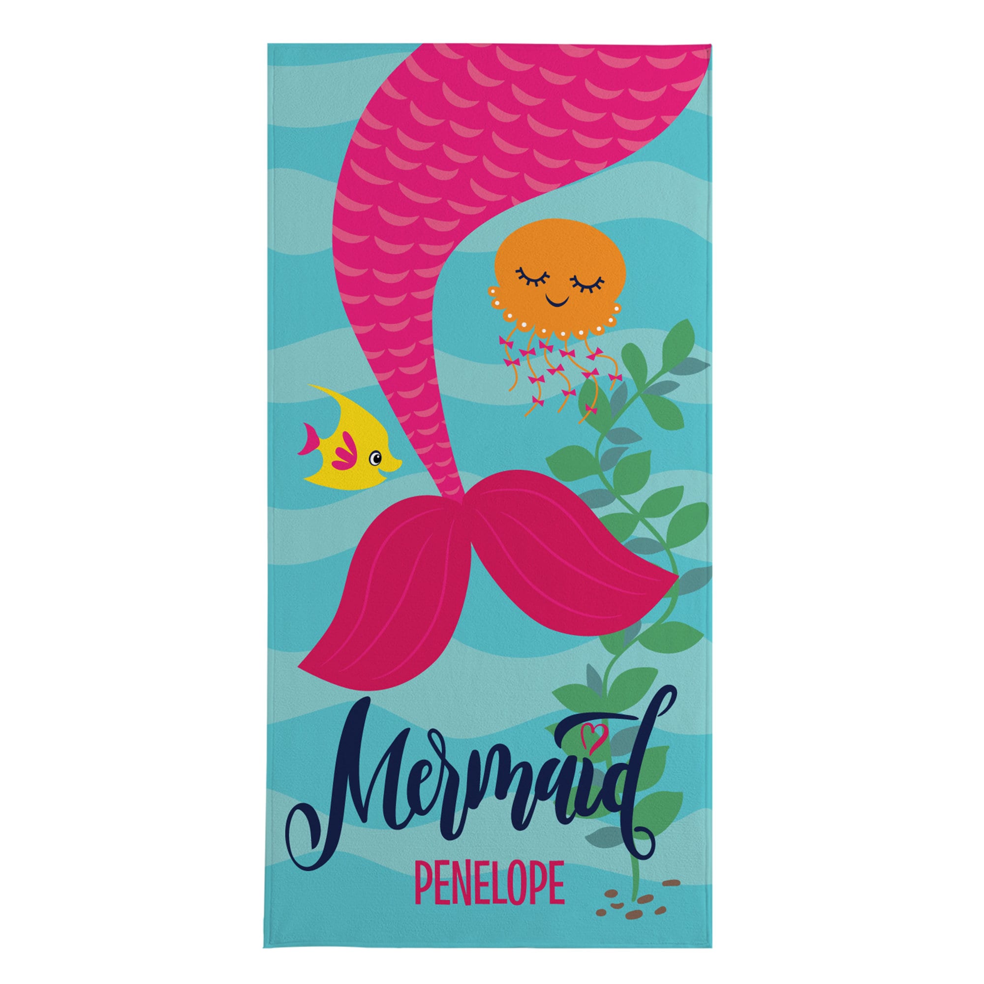 Personalized Mermaid Beach Towel Customized Towels for Pool For