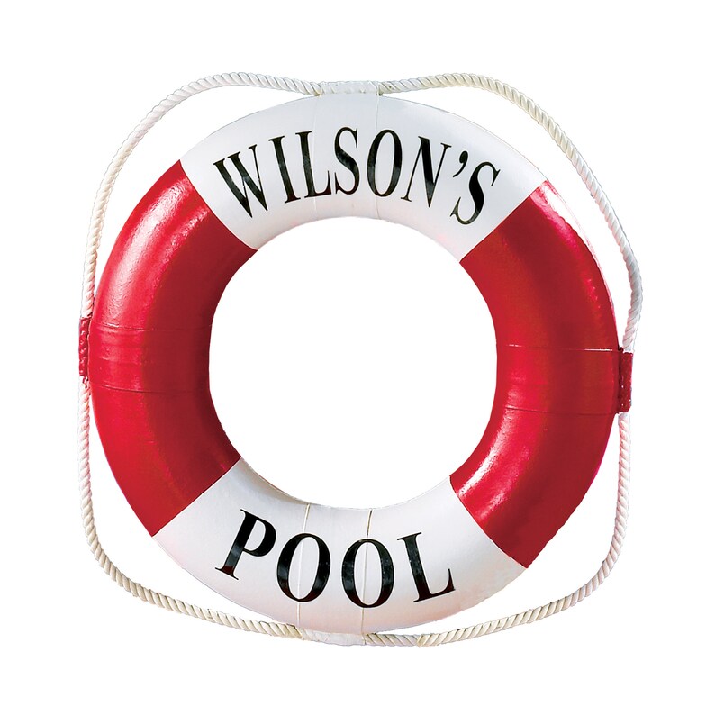 Personalized Life Preserver Ring Unique Pool Boat Beach Etsy