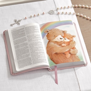 Personalized Baptism Bible – Religious Gift for Faith Milestone – KJV Bible - Keepsake For Baby - Children's Bible - Choose Pink Or Blue Bild 7