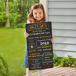 Personalized Back To School Chalkboard - First Day Sign - Back to School Photo Prop - First Day of School Sign - Back to School Board