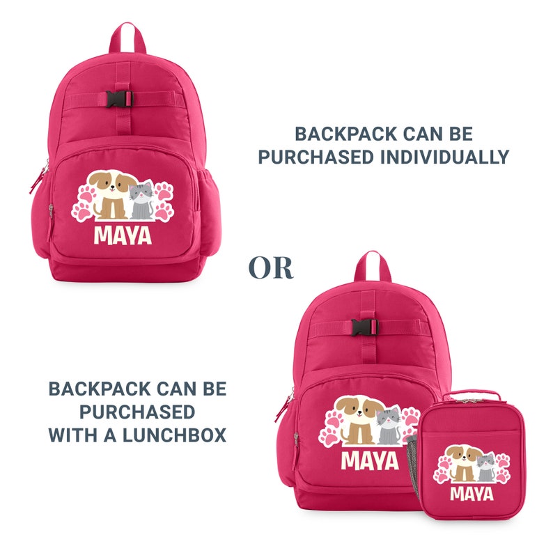 Personalized Girly Graphics Pink Backpack - Back to School - Kids ...