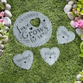 Personalized Garden Stone - Custom Garden Décor - Heart Stepping Stone - Stepping Stone Garden Path - For Mom - For Grandma - Mother's Day