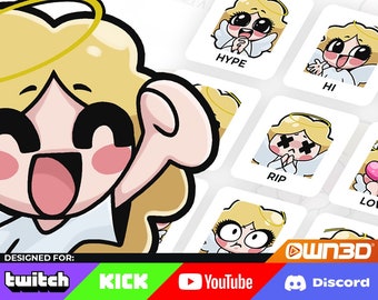 Angel Animated Sub Emotes - 8 Pack [Twitch | Kick | YouTube]