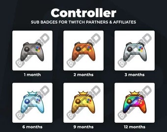 Controller  Sub Badges [Twitch | Kick | YouTube]