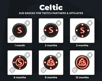 Celtic  Sub Badges [Twitch | Kick | YouTube]