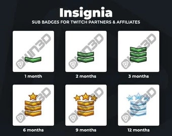 Insignia  Sub Badges [Twitch | Kick | YouTube]