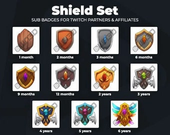 Shield  Sub Badges [Twitch | Kick | YouTube]