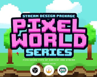 Paquete de superposición de transmisión animada PixelWorld [Twitch / Kick / YouTube]