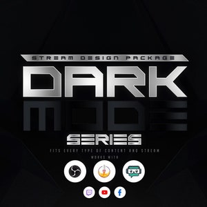 Pacote de sobreposição animada do Twitch Modo escuro [Twitch | Kick | YouTube]
