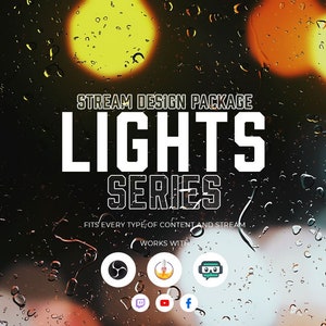 Animated Stream Overlay Package Lights [Twitch  | Kick | YouTube]