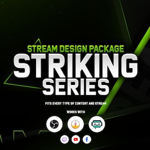 Animated Stream Overlay Package Striking [Twitch  | Kick | YouTube]