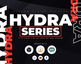 Animated Twitch Overlay Package Hydra [Twitch  | Kick | YouTube]