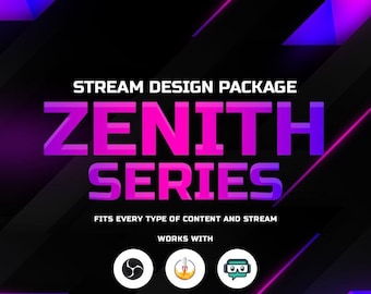 Animated Stream Overlay Package Zenith [Twitch  | Kick | YouTube]