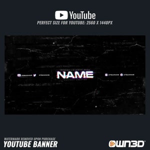 Glitchy YouTube Banner