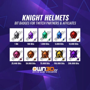 Knight Helmets Bit Badges