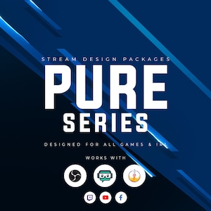 Animated Stream Overlay Package Pure [Twitch  | Kick | YouTube]