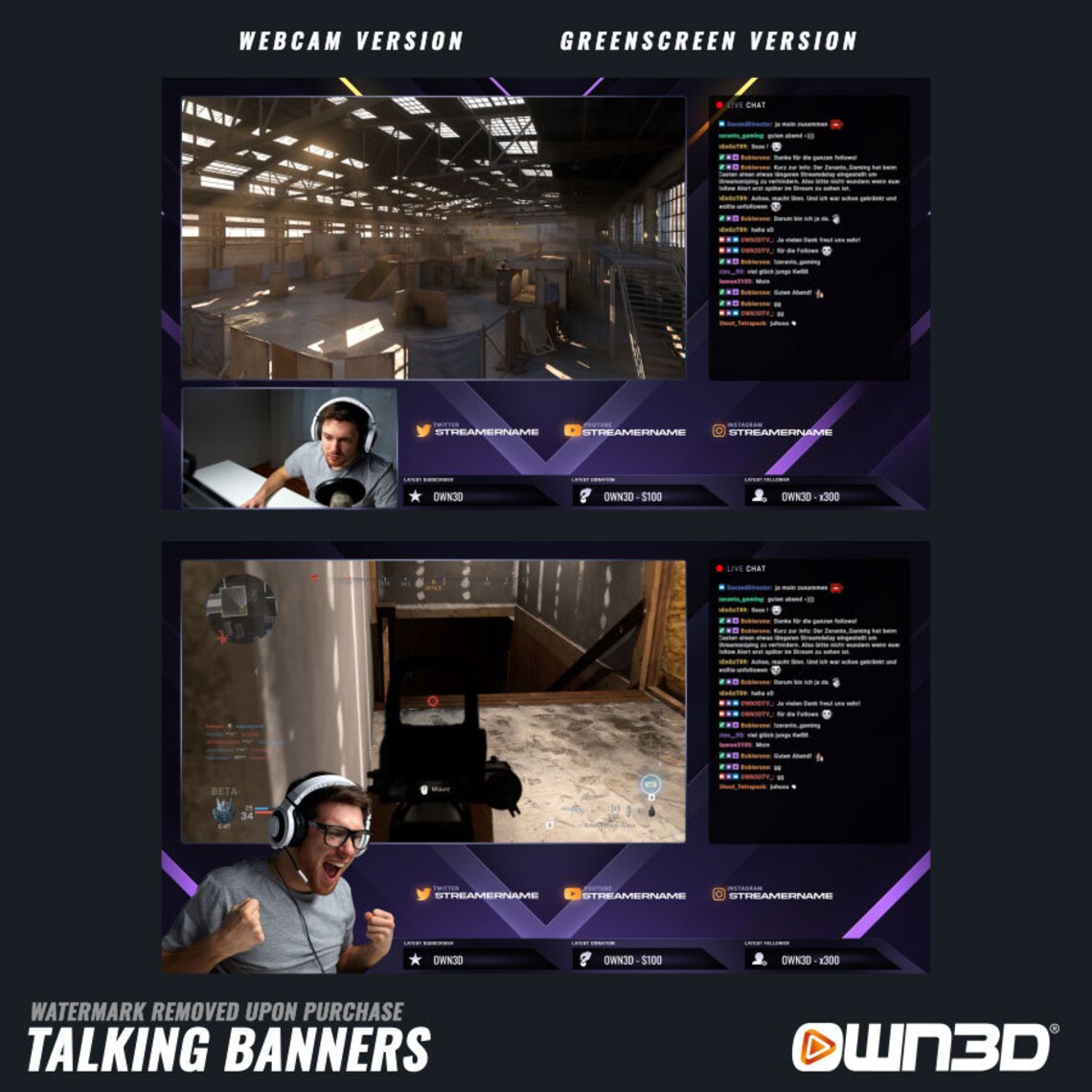 Animated Twitch Overlay Package Division [twitch | Kick | Youtube] - Etsy