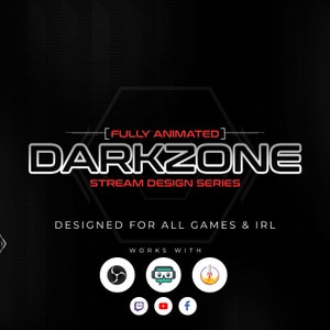 Animated Stream Overlay &quot;Darkzone&quot;