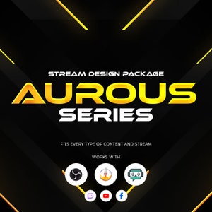 Animiertes Twitch Overlay Paket Gold [Twitch | Kick | YouTube]