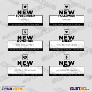 BlackWhite Twitch Alerts