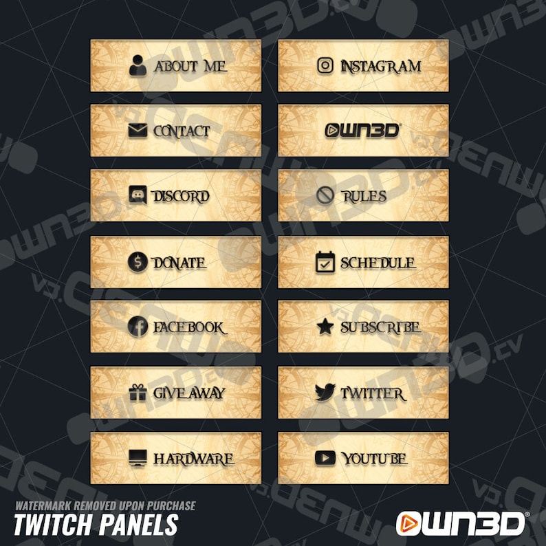 Animated Stream Overlay Package Pirate twitch Kick Etsy