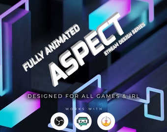 Aspecto del paquete de superposición de transmisión animada [Twitch / Kick / YouTube]