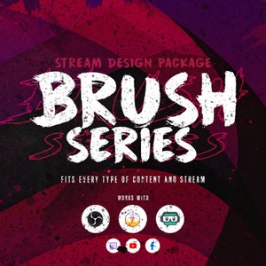 Animated Stream Overlay Package Brush [Twitch  | Kick | YouTube]