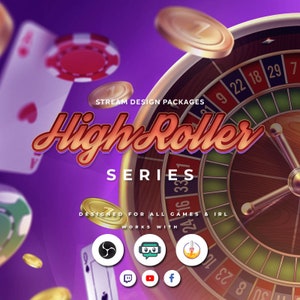 Paquete de superposición animada de Twitch High Roller [Twitch / Kick / YouTube]
