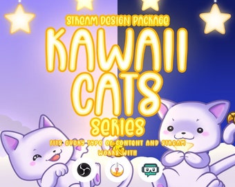 Animated Stream Overlay "Kawaii Cats" [Twitch  | Kick | YouTube]