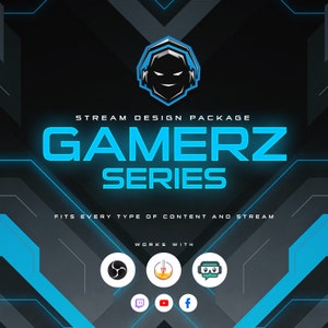 Animated Stream Overlay Package Gamerz [Twitch  | Kick | YouTube]