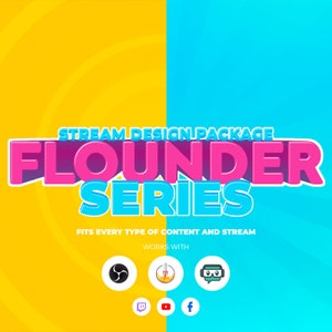 Animated Stream Overlay Package Flounder [Twitch  | Kick | YouTube]