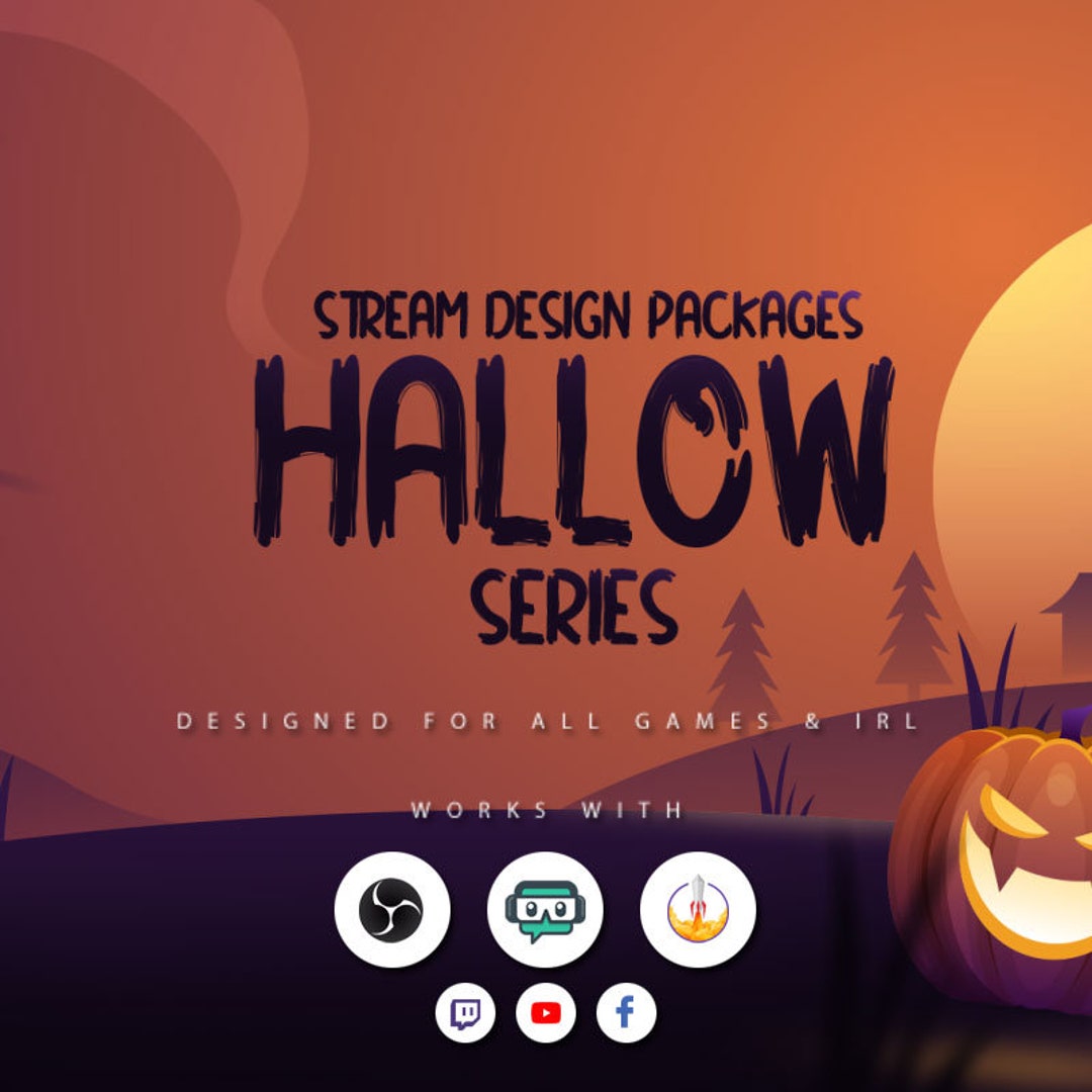 Animated Stream Overlay Package Hallow [twitch | Kick | Youtube] - Etsy
